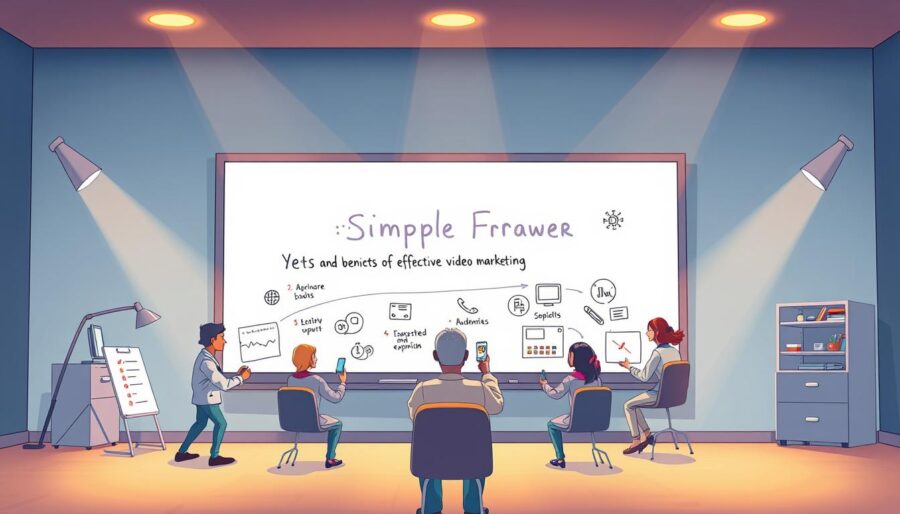 A vibrant, visually engaging medical animation showcasing the power of the "Simple Frame" brand in the pharmaceutical marketing landscape. A dynamic whiteboard-style scene unfolds, illustrating the key steps and benefits of an effective video marketing strategy. Fluid, hand-drawn graphics seamlessly transition between stages, captivating the viewer with a sense of movement and energy. Warm, diffused lighting casts a professional, yet approachable atmosphere, drawing the audience into the narrative. Subtle color palettes and minimalist design elements prioritize clarity and focus, ensuring the message resonates strongly. The overall composition strikes a balance between technical precision and creative flair, effectively conveying the versatility and impact of video animation in the pharmaceutical industry.