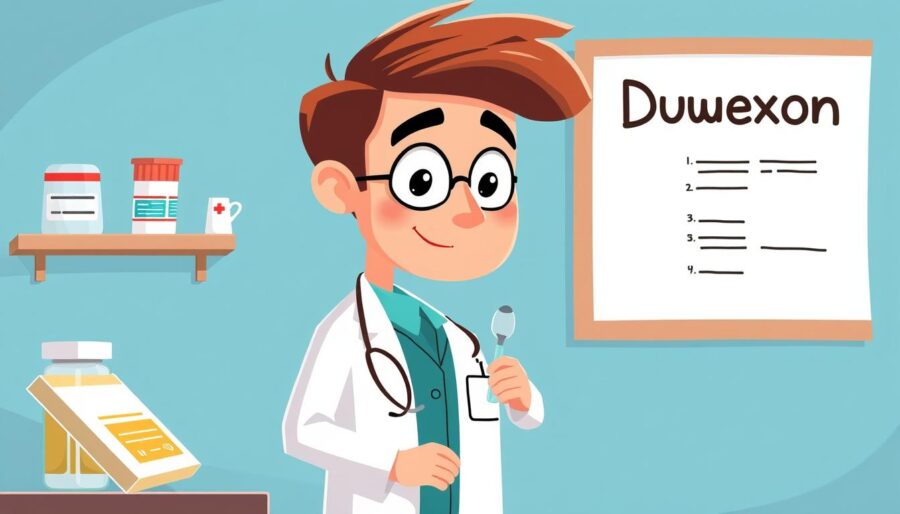 Generuj animację Whiteboard dla leku Duexon